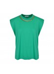 T-shirt z łańcuchem Harris zielony