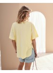 Letni T-shirt Agis żółty oraz biały
