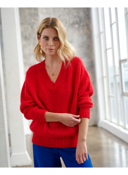 Sweter CLARK czerwony