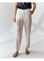 Spodnie garniturowe Bler Białe